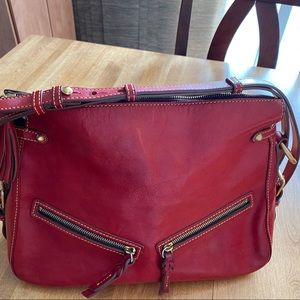 D&B red leather purse